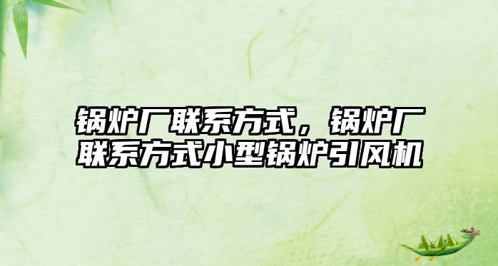 鍋爐廠聯(lián)系方式，鍋爐廠聯(lián)系方式小型鍋爐引風(fēng)機(jī)