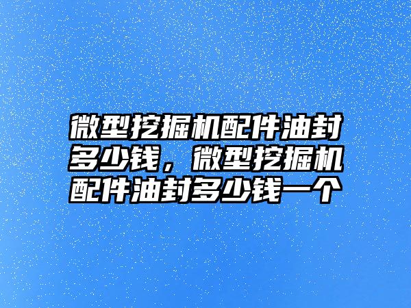 微型挖掘機配件油封多少錢，微型挖掘機配件油封多少錢一個