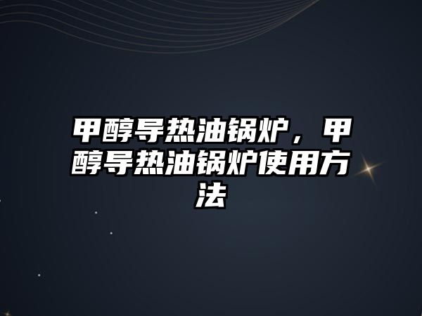 甲醇導熱油鍋爐，甲醇導熱油鍋爐使用方法