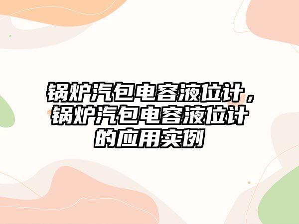 鍋爐汽包電容液位計，鍋爐汽包電容液位計的應(yīng)用實例