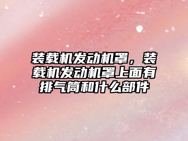 裝載機發動機罩，裝載機發動機罩上面有排氣筒和什么部件