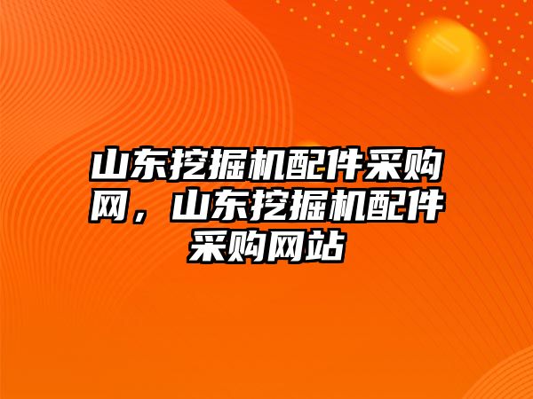 山東挖掘機配件采購網，山東挖掘機配件采購網站