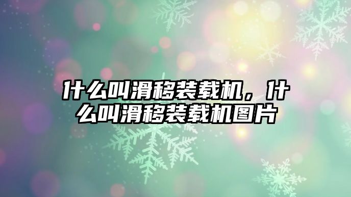 什么叫滑移裝載機，什么叫滑移裝載機圖片