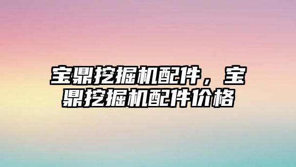 寶鼎挖掘機配件，寶鼎挖掘機配件價格