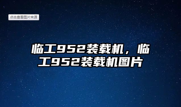 臨工952裝載機(jī)，臨工952裝載機(jī)圖片