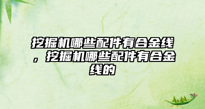 挖掘機哪些配件有合金線，挖掘機哪些配件有合金線的