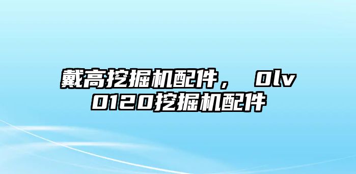 戴高挖掘機配件，ⅴ0lv0120挖掘機配件