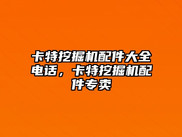 卡特挖掘機配件大全電話，卡特挖掘機配件專賣