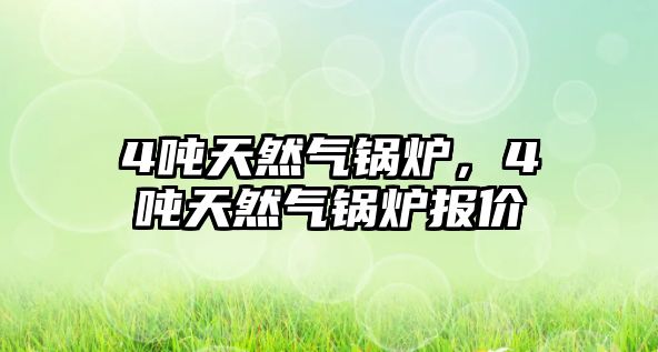 4噸天然氣鍋爐，4噸天然氣鍋爐報價