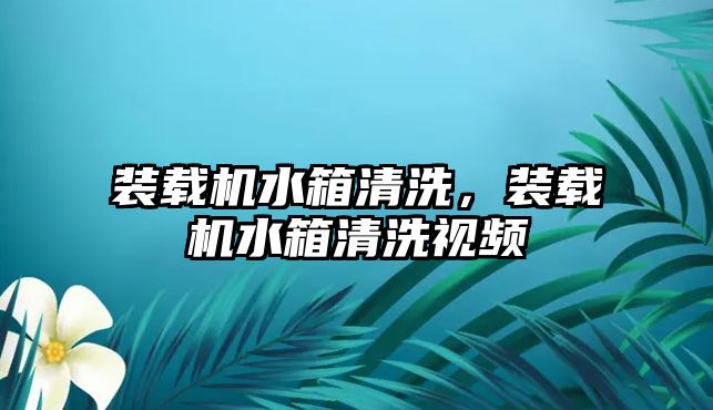 裝載機水箱清洗，裝載機水箱清洗視頻