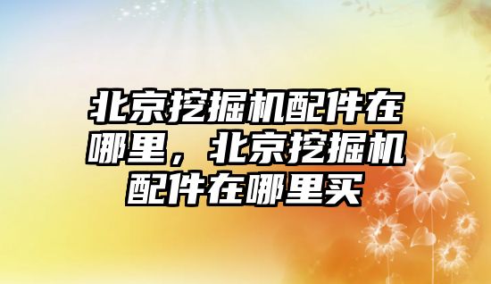 北京挖掘機配件在哪里，北京挖掘機配件在哪里買