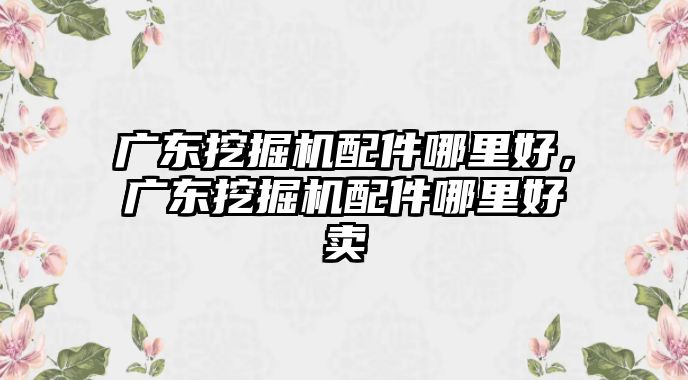 廣東挖掘機配件哪里好，廣東挖掘機配件哪里好賣