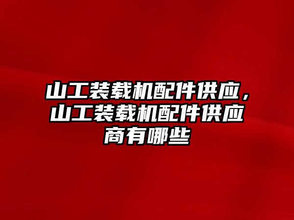 山工裝載機配件供應，山工裝載機配件供應商有哪些