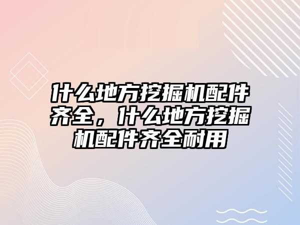 什么地方挖掘機配件齊全，什么地方挖掘機配件齊全耐用