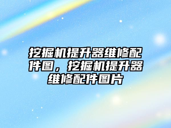 挖掘機提升器維修配件圖，挖掘機提升器維修配件圖片