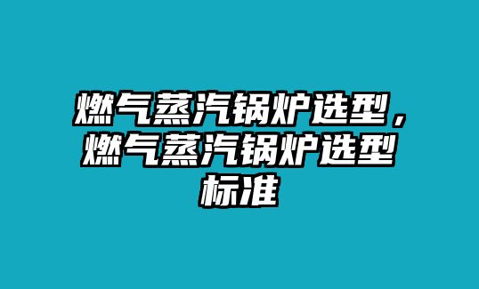 燃?xì)庹羝仩t選型，燃?xì)庹羝仩t選型標(biāo)準(zhǔn)