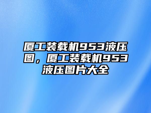 廈工裝載機953液壓圖，廈工裝載機953液壓圖片大全