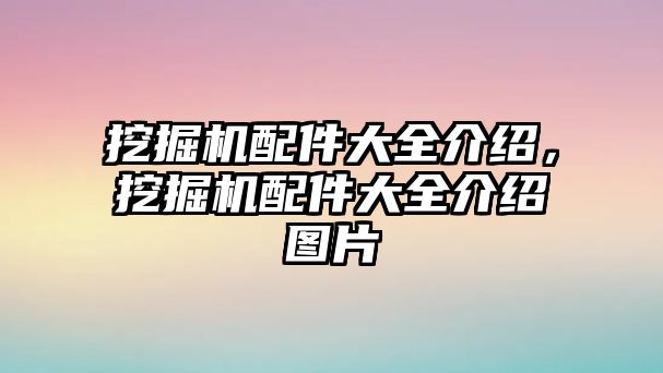 挖掘機配件大全介紹，挖掘機配件大全介紹圖片