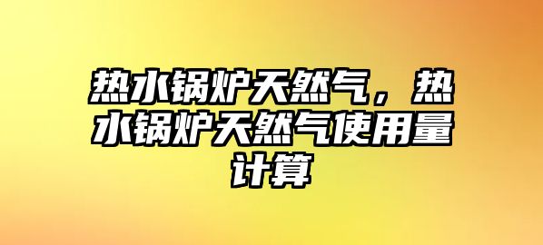 熱水鍋爐天然氣，熱水鍋爐天然氣使用量計算