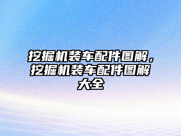 挖掘機裝車配件圖解，挖掘機裝車配件圖解大全