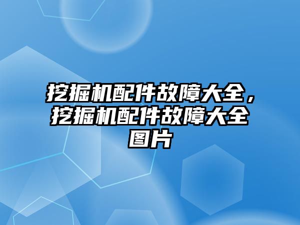 挖掘機配件故障大全，挖掘機配件故障大全圖片