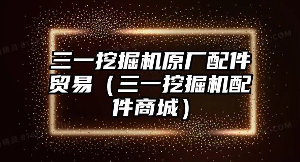 三一挖掘機原廠配件貿(mào)易（三一挖掘機配件商城）