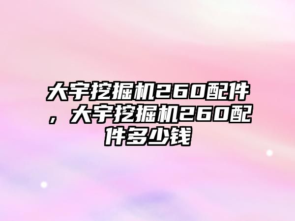 大宇挖掘機260配件，大宇挖掘機260配件多少錢