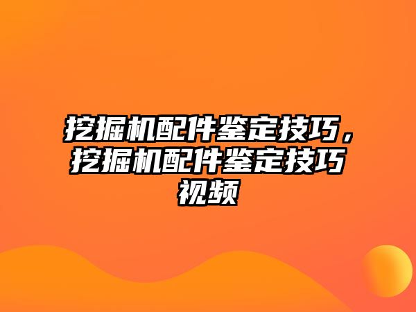 挖掘機配件鑒定技巧，挖掘機配件鑒定技巧視頻