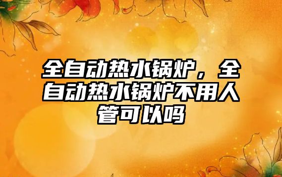 全自動熱水鍋爐，全自動熱水鍋爐不用人管可以嗎