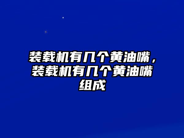 裝載機有幾個黃油嘴，裝載機有幾個黃油嘴組成