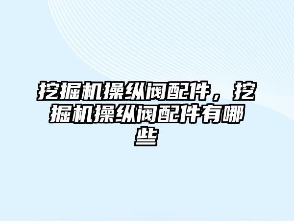 挖掘機操縱閥配件，挖掘機操縱閥配件有哪些