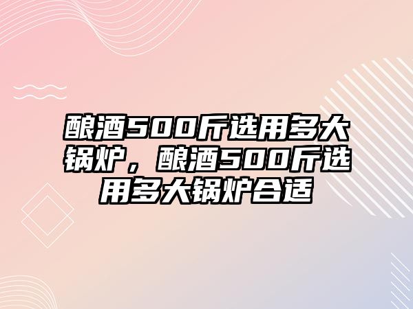 釀酒500斤選用多大鍋爐，釀酒500斤選用多大鍋爐合適