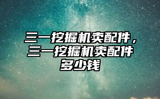 三一挖掘機賣配件，三一挖掘機賣配件多少錢