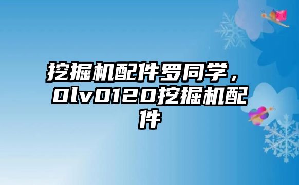 挖掘機(jī)配件羅同學(xué)，ⅴ0lv0120挖掘機(jī)配件