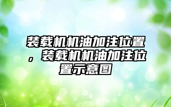 裝載機(jī)機(jī)油加注位置，裝載機(jī)機(jī)油加注位置示意圖