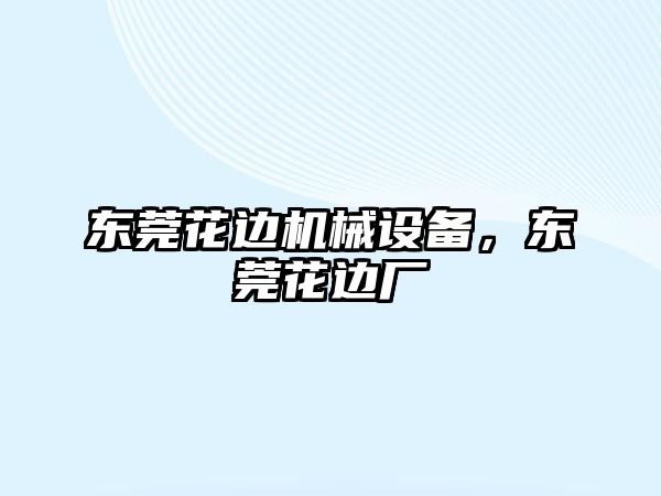 東莞花邊機械設備，東莞花邊廠