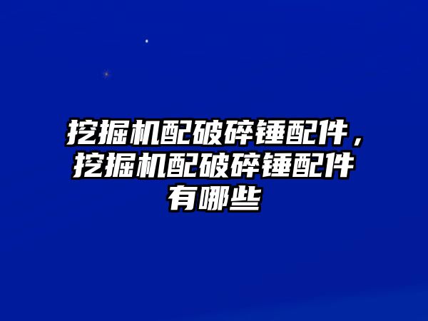 挖掘機配破碎錘配件，挖掘機配破碎錘配件有哪些