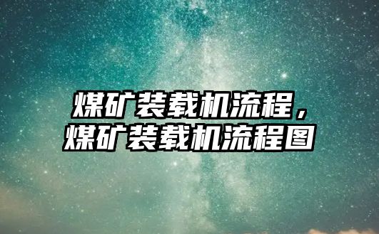 煤礦裝載機流程，煤礦裝載機流程圖