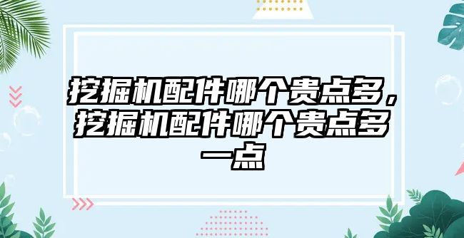 挖掘機配件哪個貴點多，挖掘機配件哪個貴點多一點