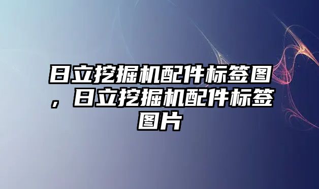 日立挖掘機配件標簽圖，日立挖掘機配件標簽圖片