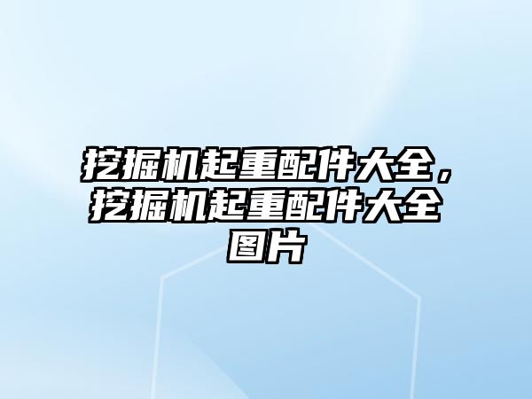 挖掘機起重配件大全，挖掘機起重配件大全圖片