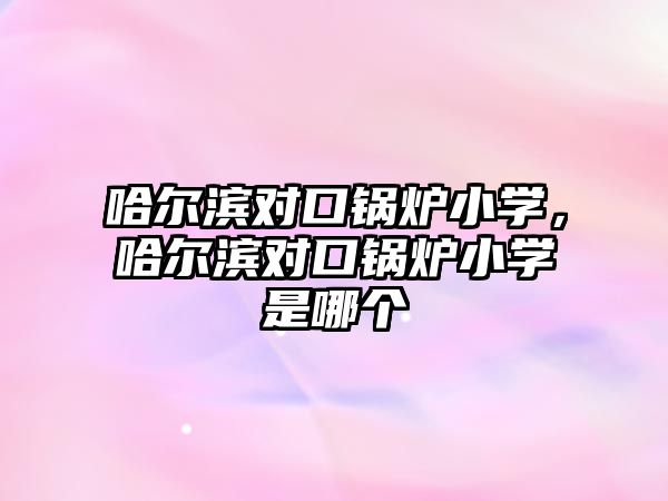 哈爾濱對口鍋爐小學，哈爾濱對口鍋爐小學是哪個