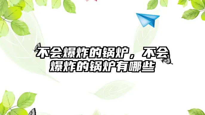 不會(huì)爆炸的鍋爐，不會(huì)爆炸的鍋爐有哪些