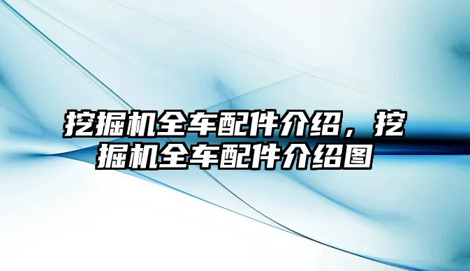 挖掘機全車配件介紹，挖掘機全車配件介紹圖