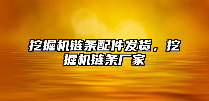 挖掘機鏈條配件發貨，挖掘機鏈條廠家