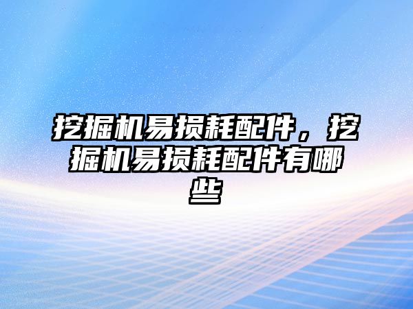 挖掘機易損耗配件，挖掘機易損耗配件有哪些