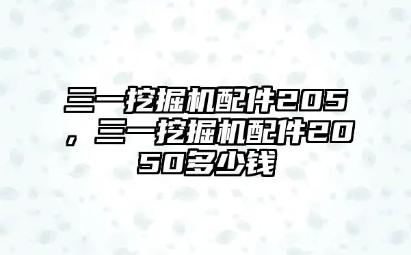 三一挖掘機配件205，三一挖掘機配件2050多少錢