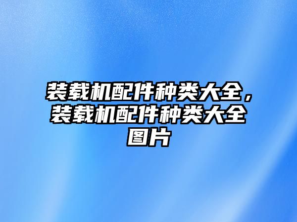 裝載機配件種類大全，裝載機配件種類大全圖片