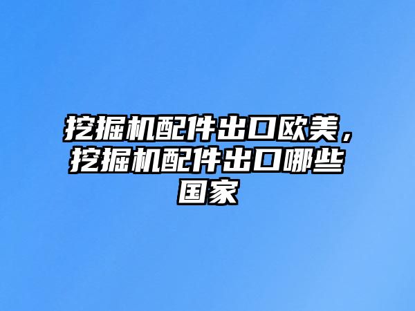 挖掘機配件出口歐美，挖掘機配件出口哪些國家