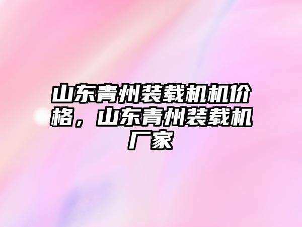 山東青州裝載機機價格，山東青州裝載機廠家